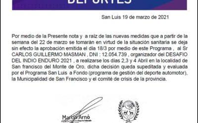 Inédito: San Luis retira los permisos al Desafío del Indio a días de su inicio